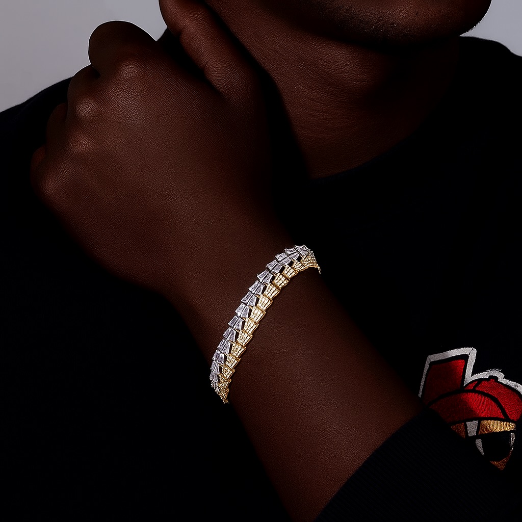 Wide Tennis Bracelet