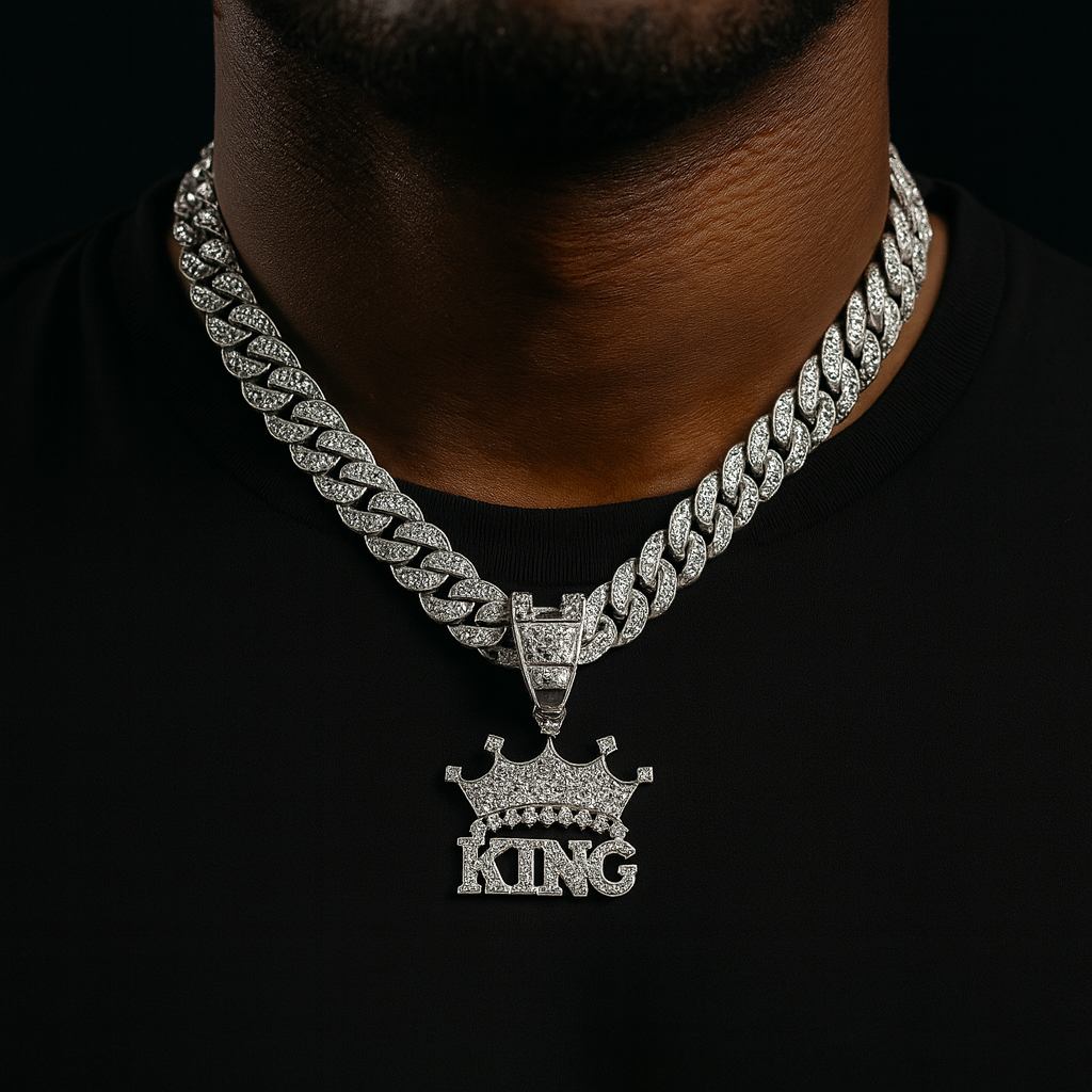 Collier pendentif Couronne KING